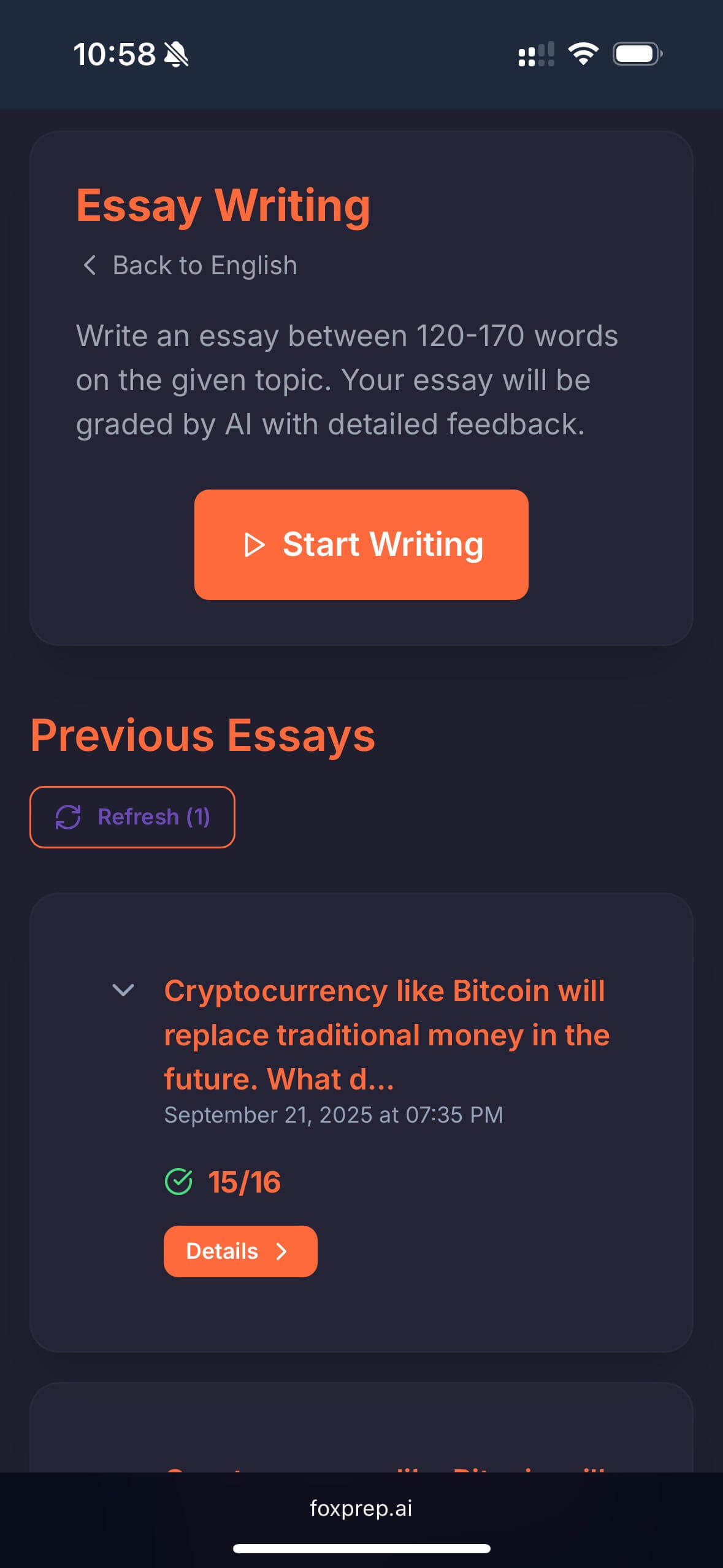 FoxPrep Essay Writing